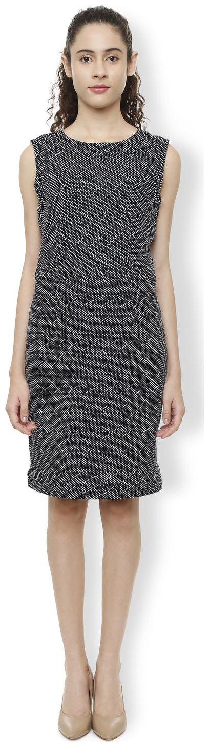 

Van Heusen Black Printed A-line dress
