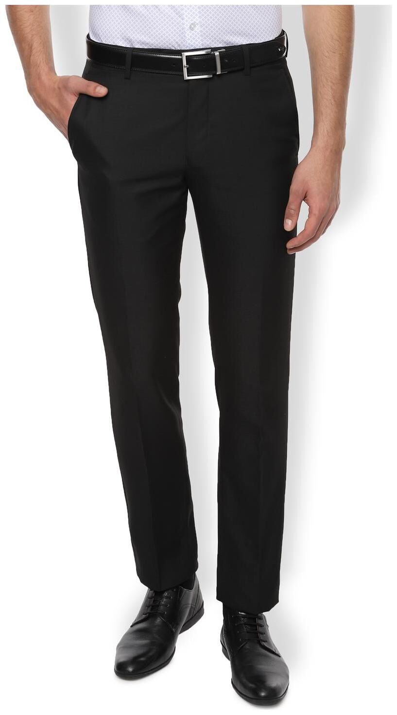 

Van Heusen Men Textured Slim Fit Formal Trouser - Black