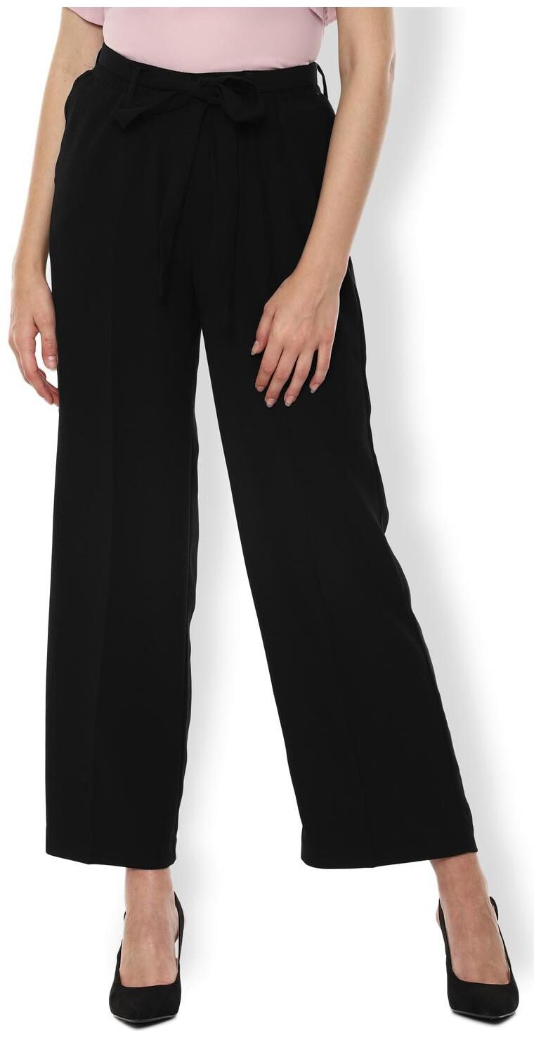 

Van Heusen Women Black Regular fit Regular trousers