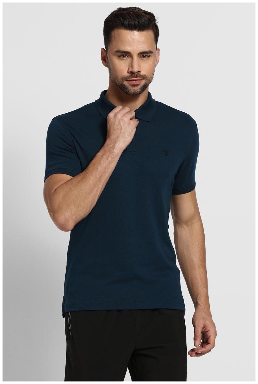 

Van Heusen Men Blue Regular fit Cotton Polo collar T-Shirt - Pack Of 1