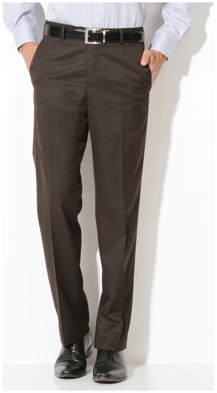 

Van Heusen Men Solid Regular Fit Formal Trouser - Brown