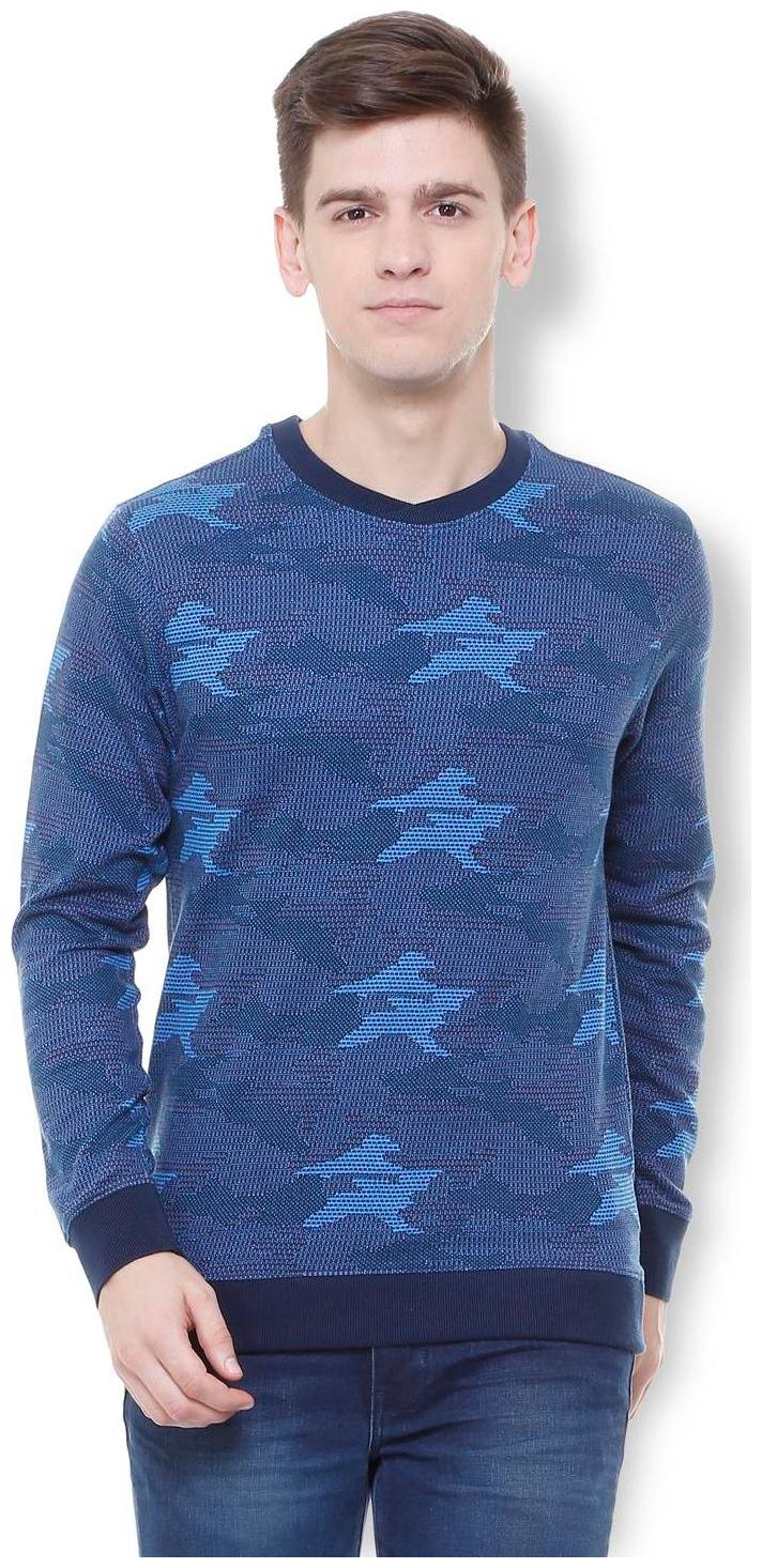 

Van Heusen Men Blue Round neck Sweatshirt