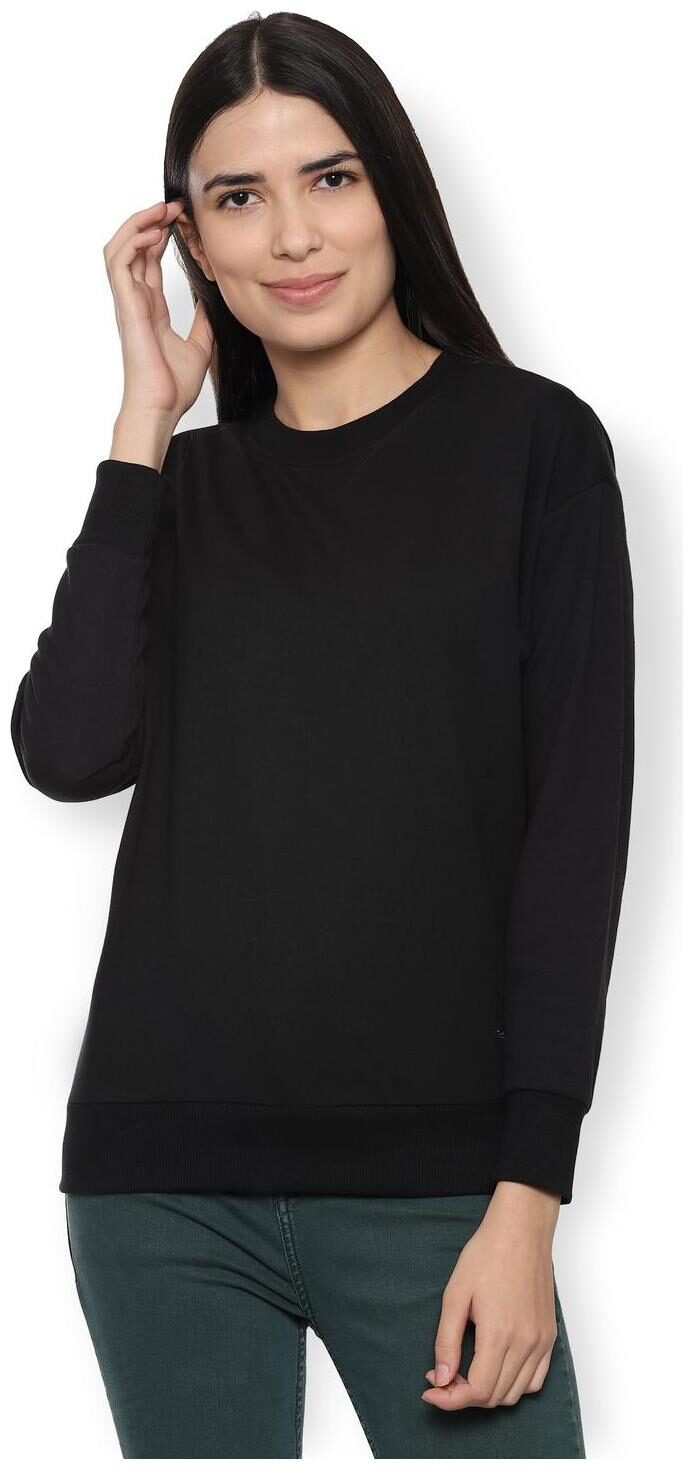 

Van Heusen Women Solid Regular top - Black