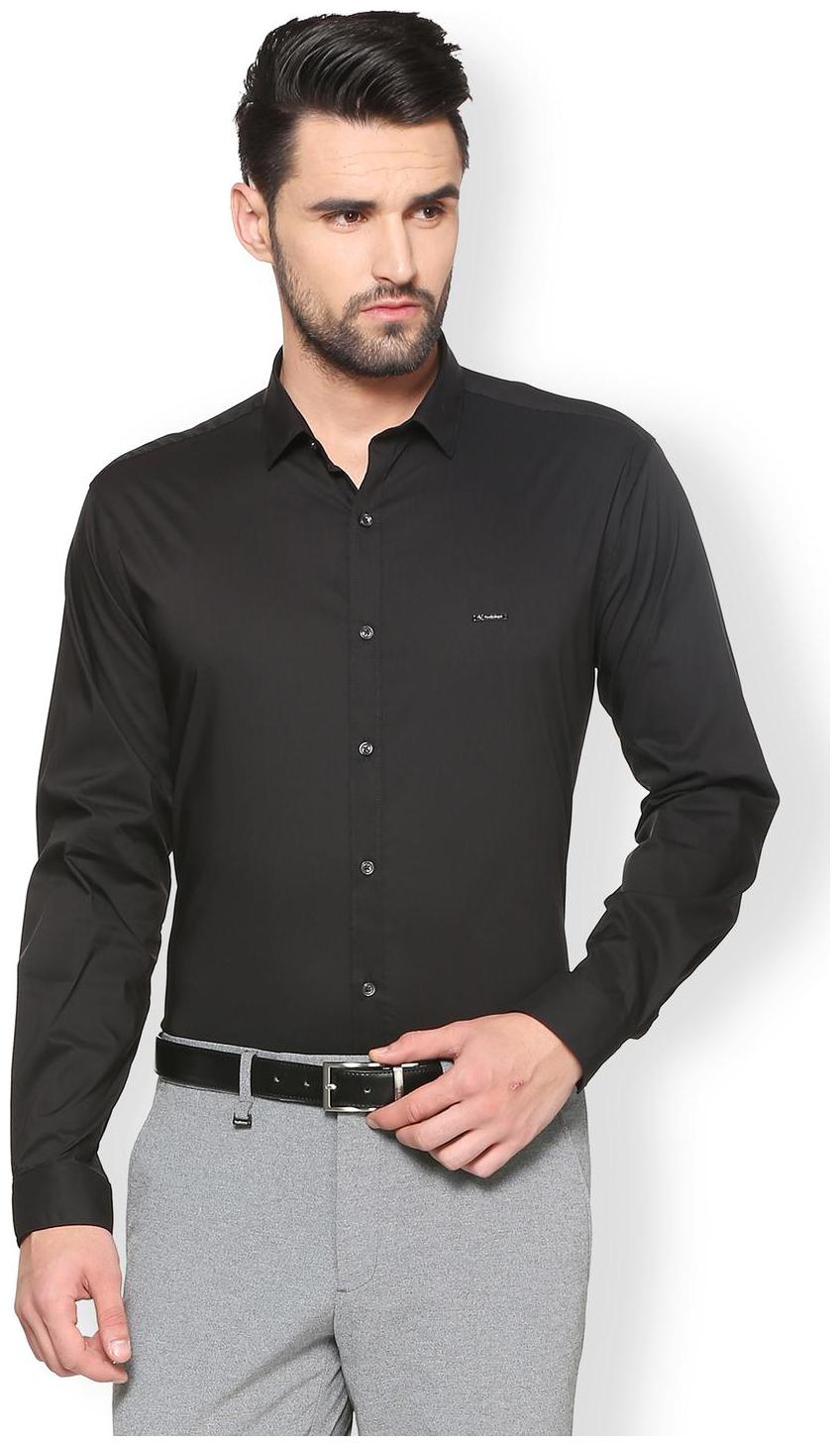 

Van Heusen Men Slim fit Formal Shirt - Black