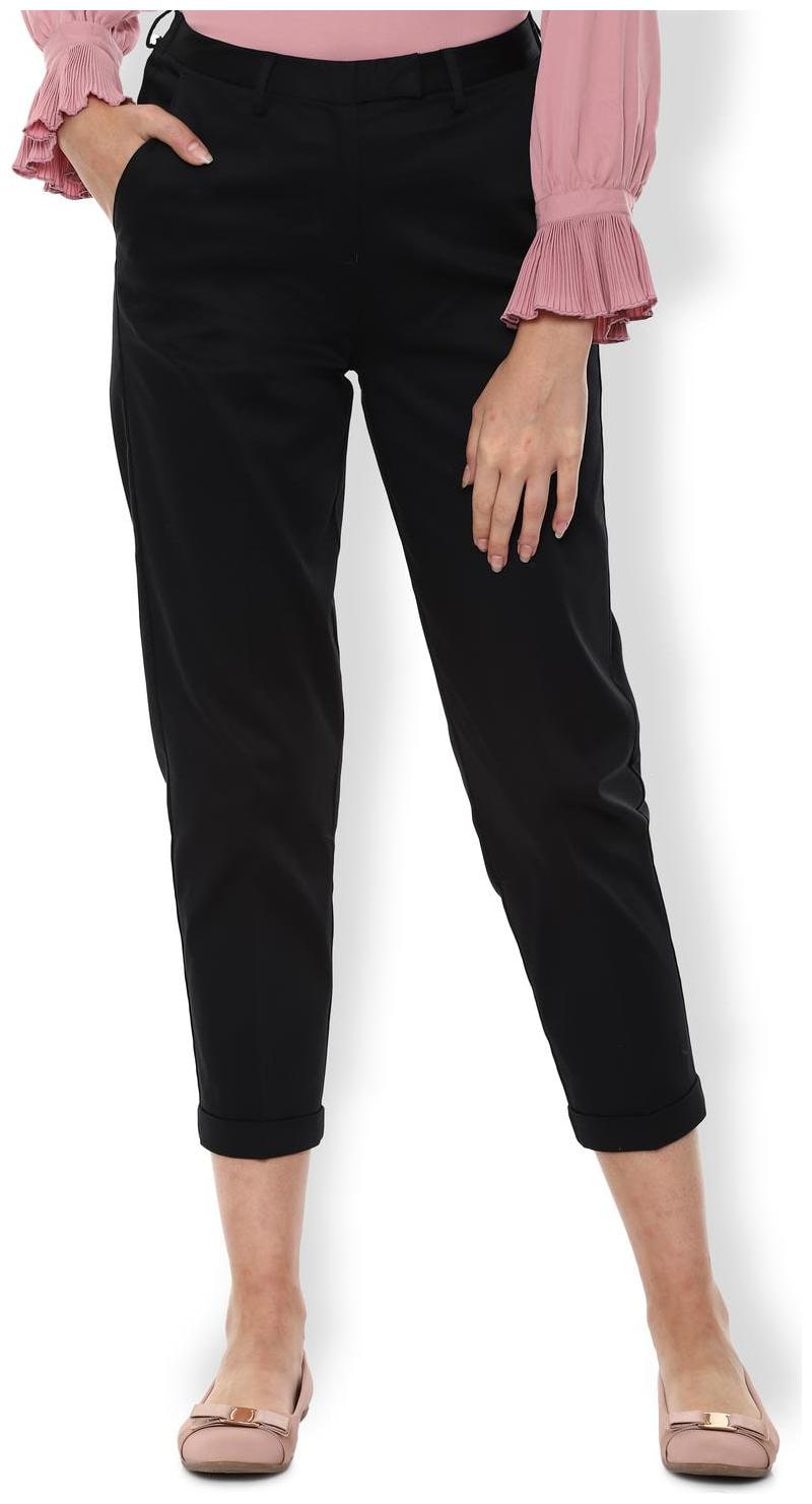 

Van Heusen Women Black Regular fit Regular trousers