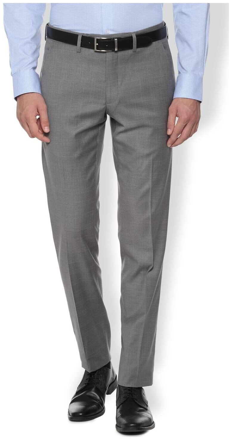 

Van Heusen Men Textured Skinny Fit Formal Trouser - Grey