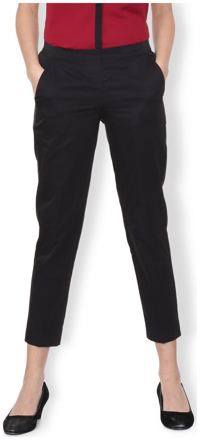 

Van Heusen Women Black Regular fit Regular trousers