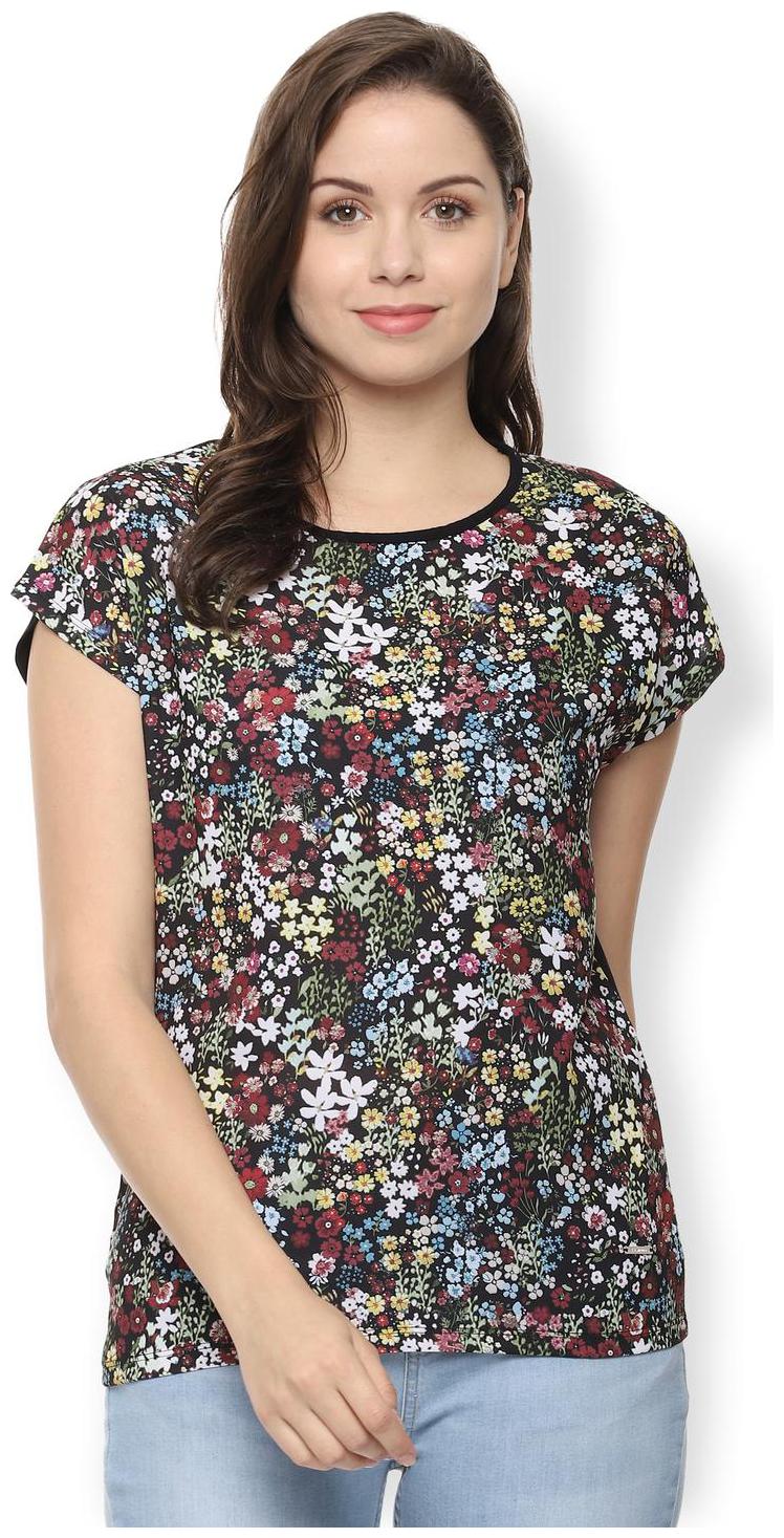 

Van Heusen Women Floral Regular top - Black