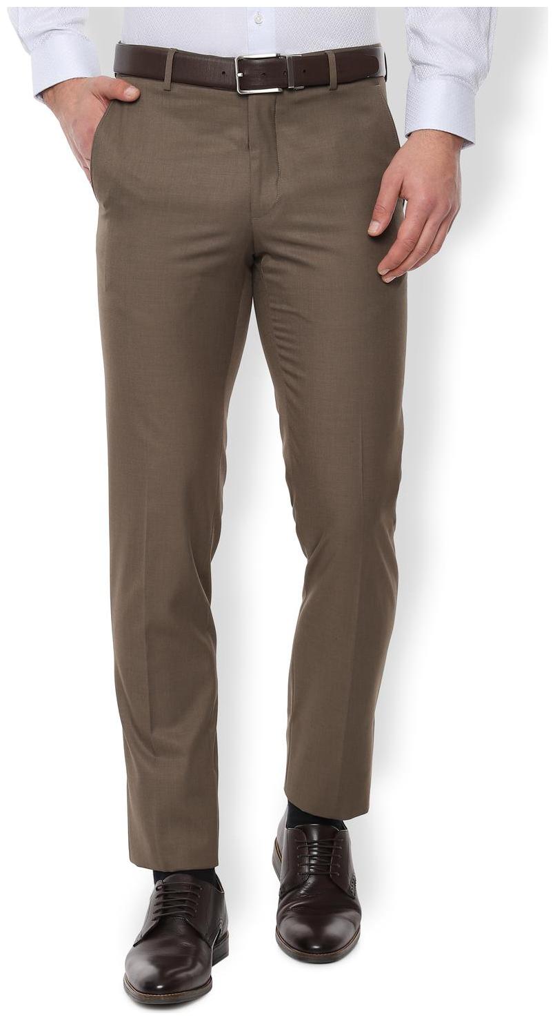 

Van Heusen Men Textured Slim Fit Formal Trouser - Brown