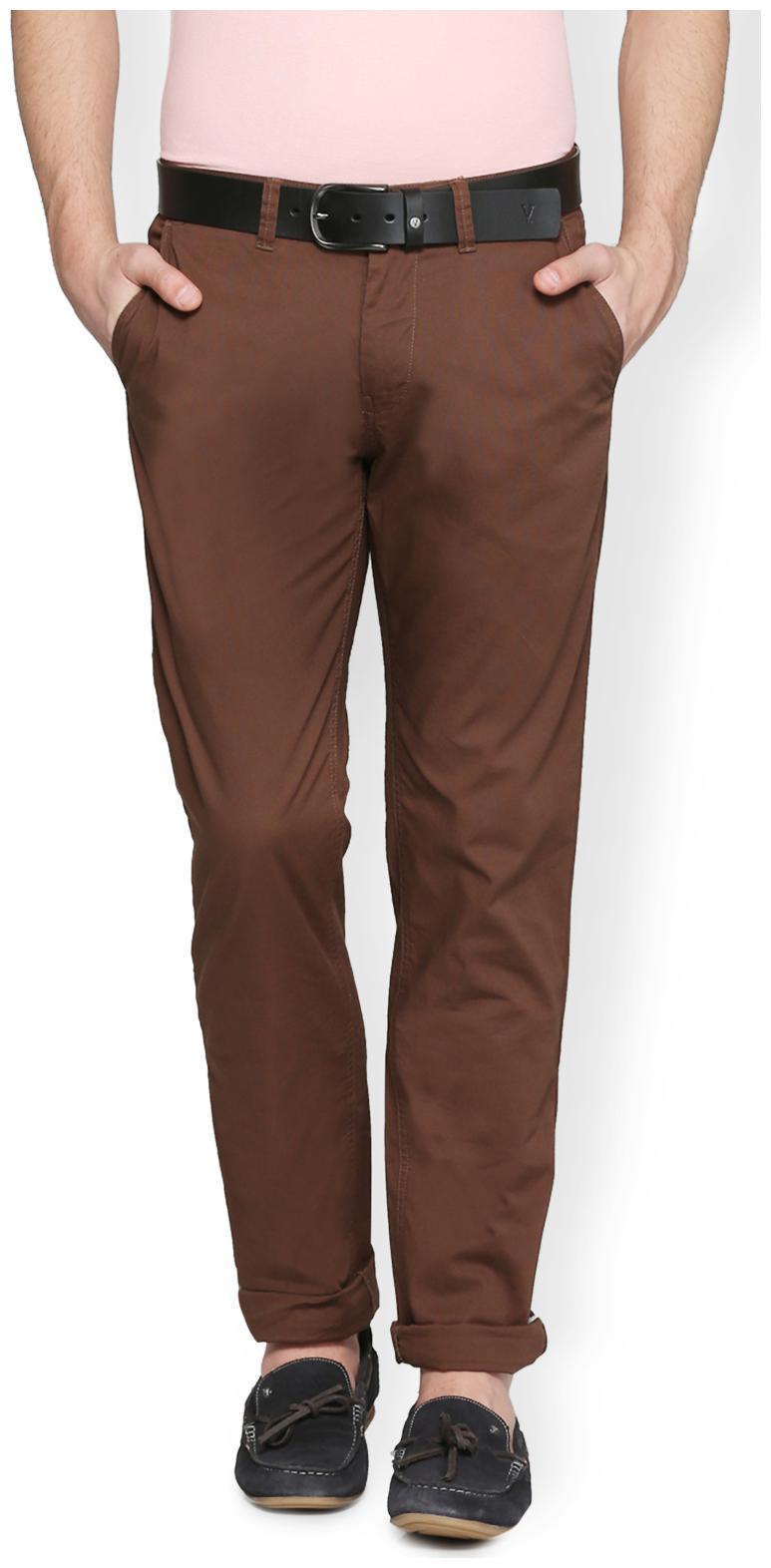 

Van Heusen Men Brown Solid Slim fit Chinos