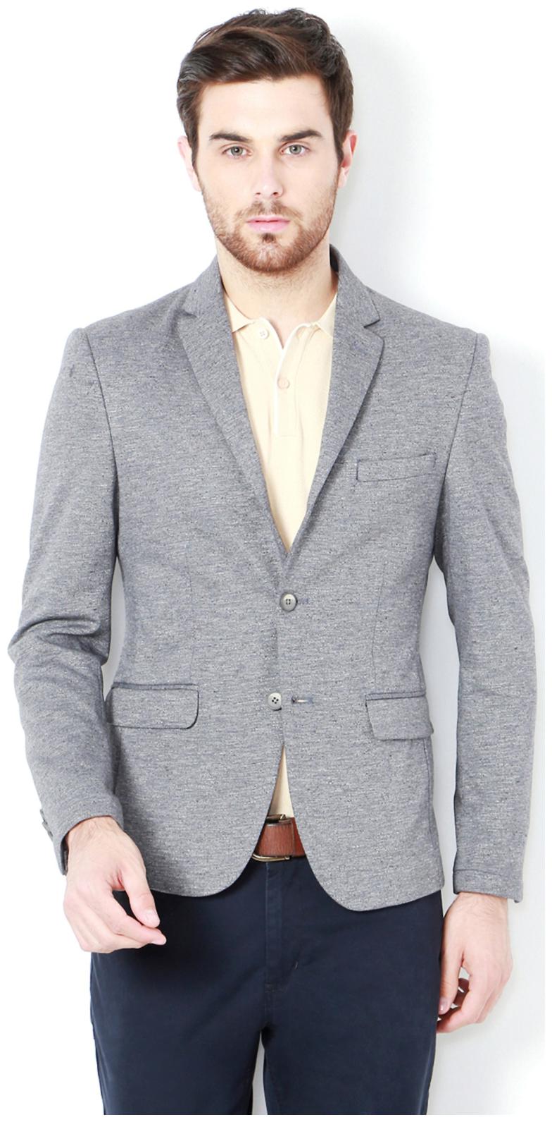 

Van Heusen Blended Slim Grey Blazer
