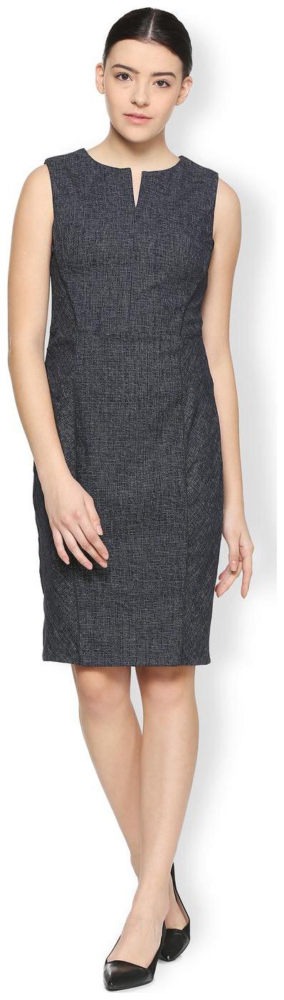 

Van Heusen Black Printed A-line dress