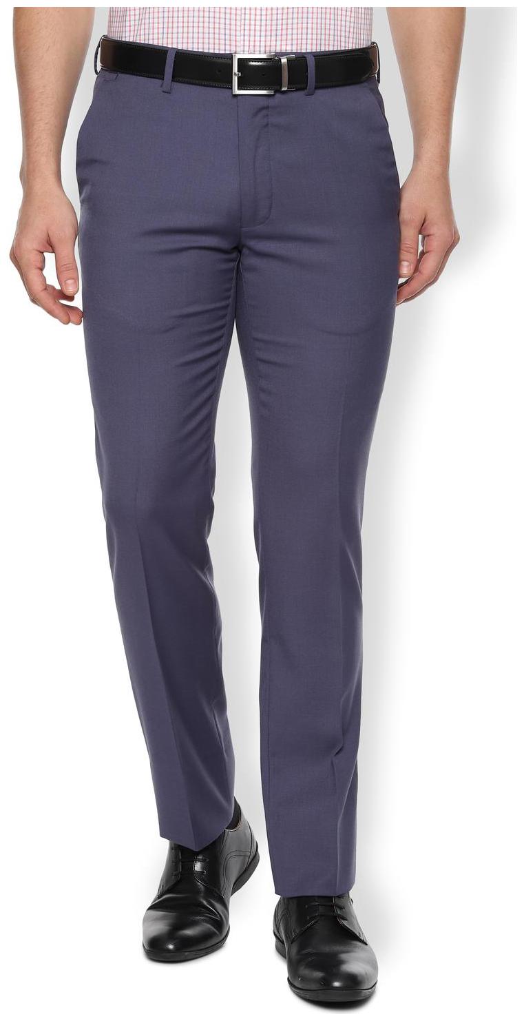 

Van Heusen Men Textured Slim Fit Formal Trouser - Blue