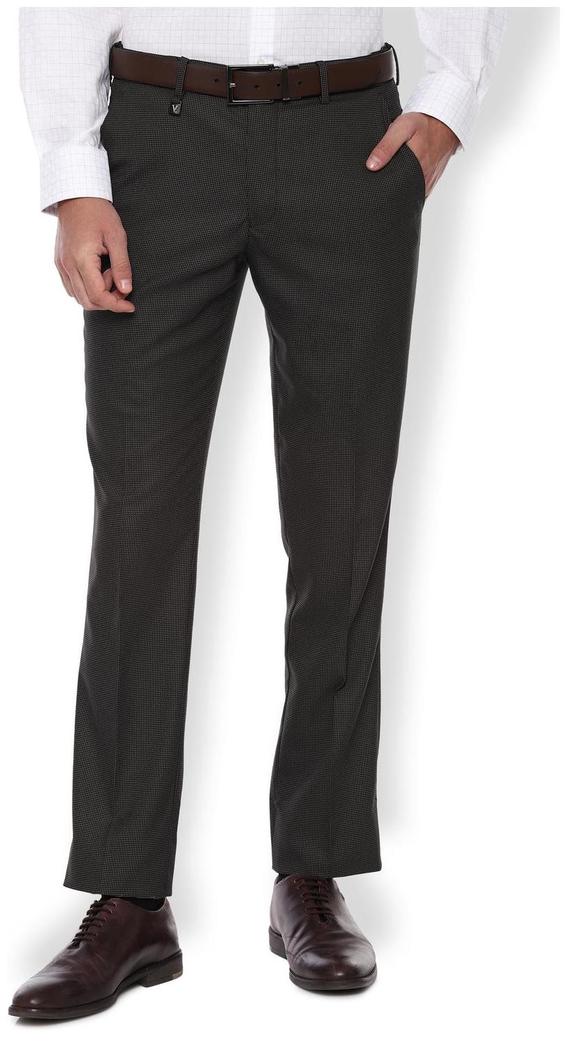 

Van Heusen Men Textured Skinny Fit Formal Trouser - Black