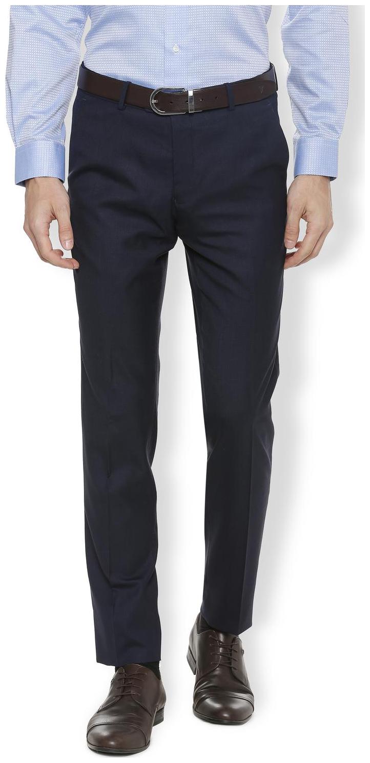 

Van Heusen Men Textured Slim Fit Formal Trouser - Blue