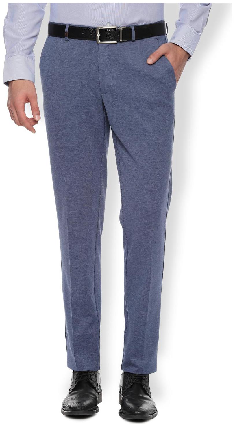 

Van Heusen Men Textured Slim Fit Formal Trouser - Blue