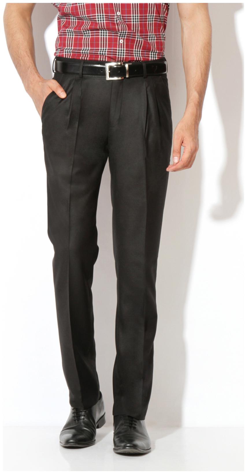 

Van Heusen Men Solid Slim Fit Formal Trouser - Black