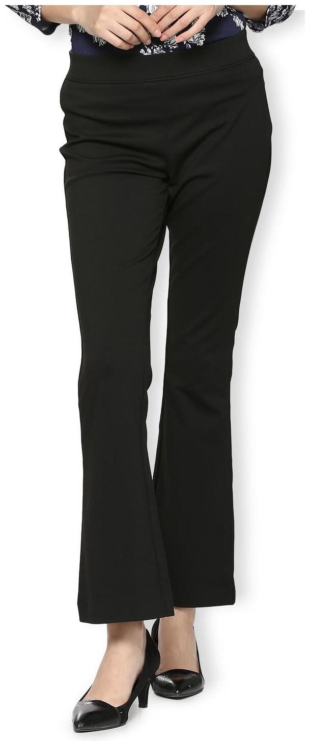 

Van Heusen Women Black Regular fit Regular trousers