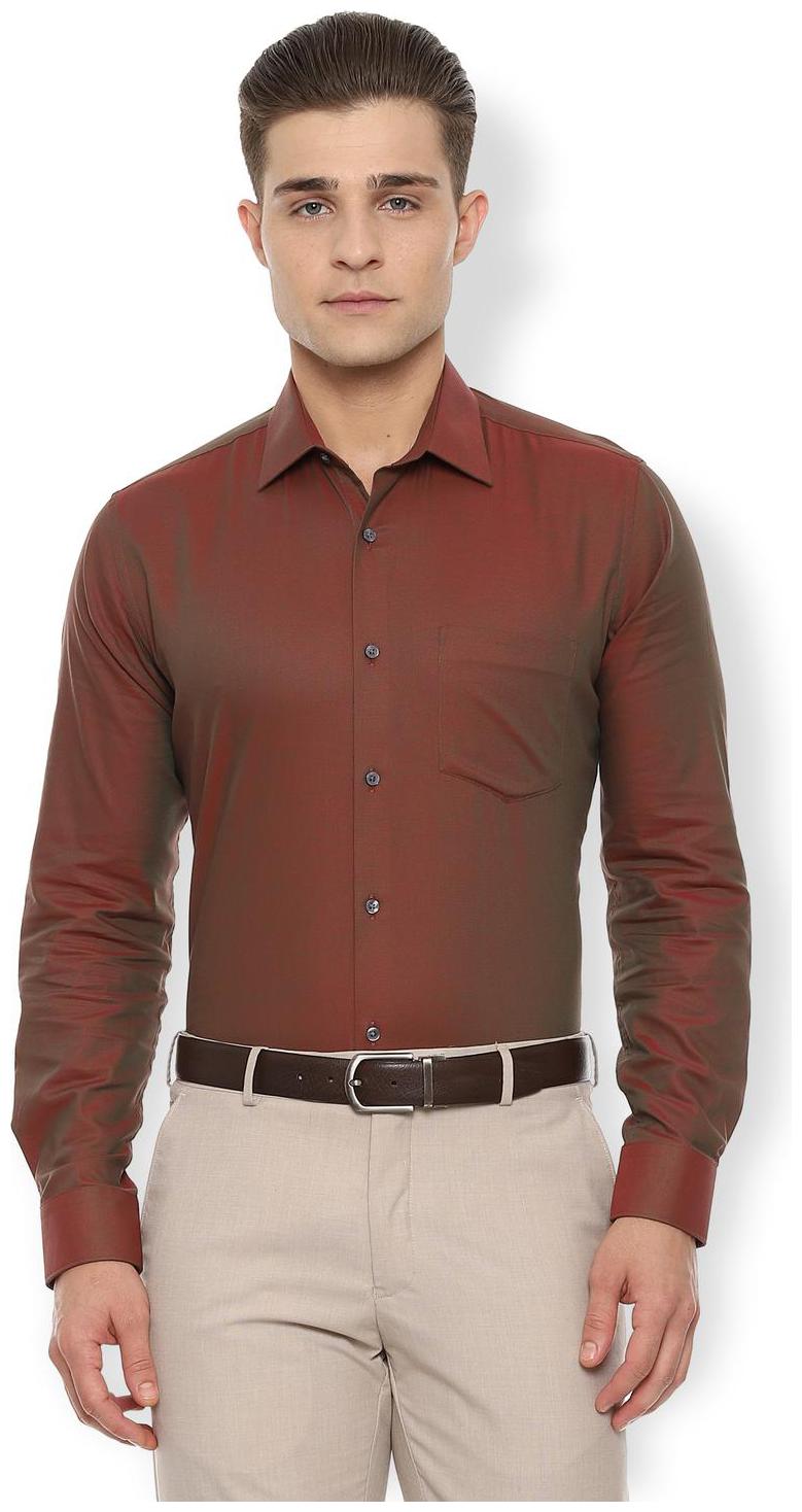 

Van Heusen Men Slim fit Formal Shirt - Brown