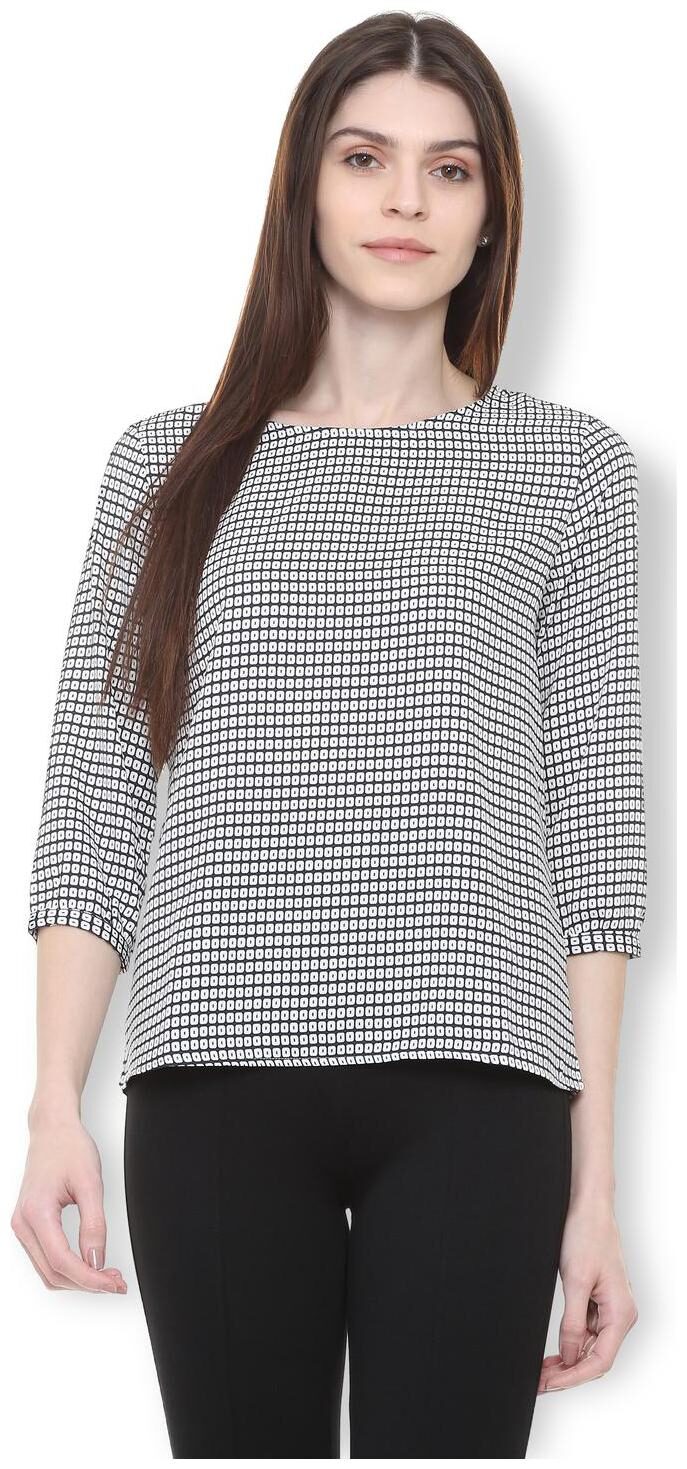

Van Heusen Women Printed Regular top - Black