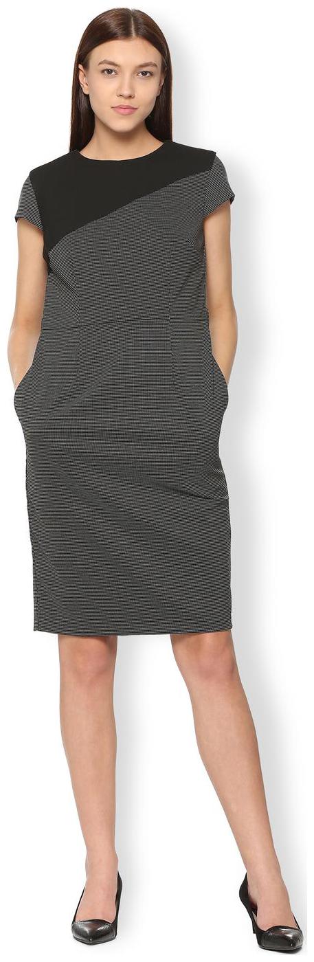 

Van Heusen Black Printed Sheath dress