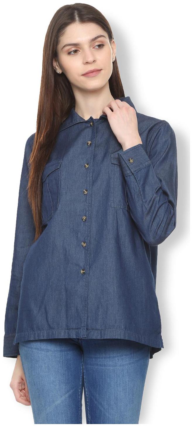 

Van Heusen Women Solid Regular Jacket - Blue