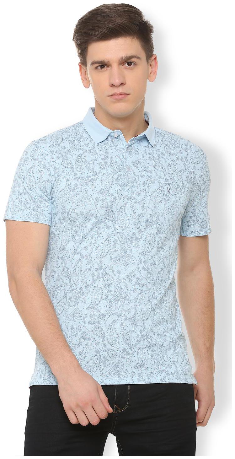 

Van Heusen Men Blue Printed Slim Fit Casual Shirt