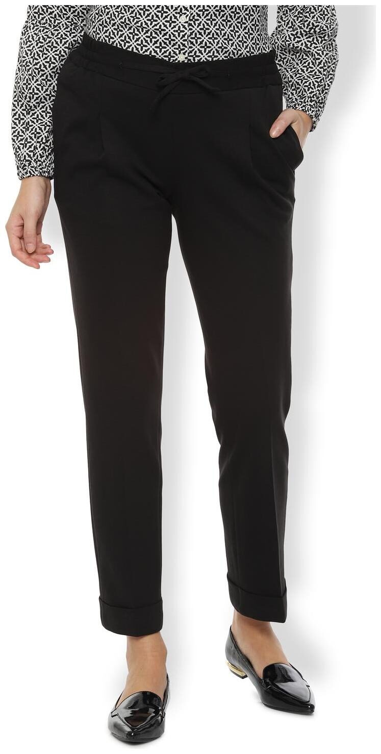 

Van Heusen Women Black Regular fit Regular trousers
