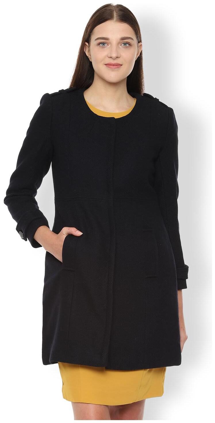 

Van Heusen Women Self Design Regular Jacket - Blue