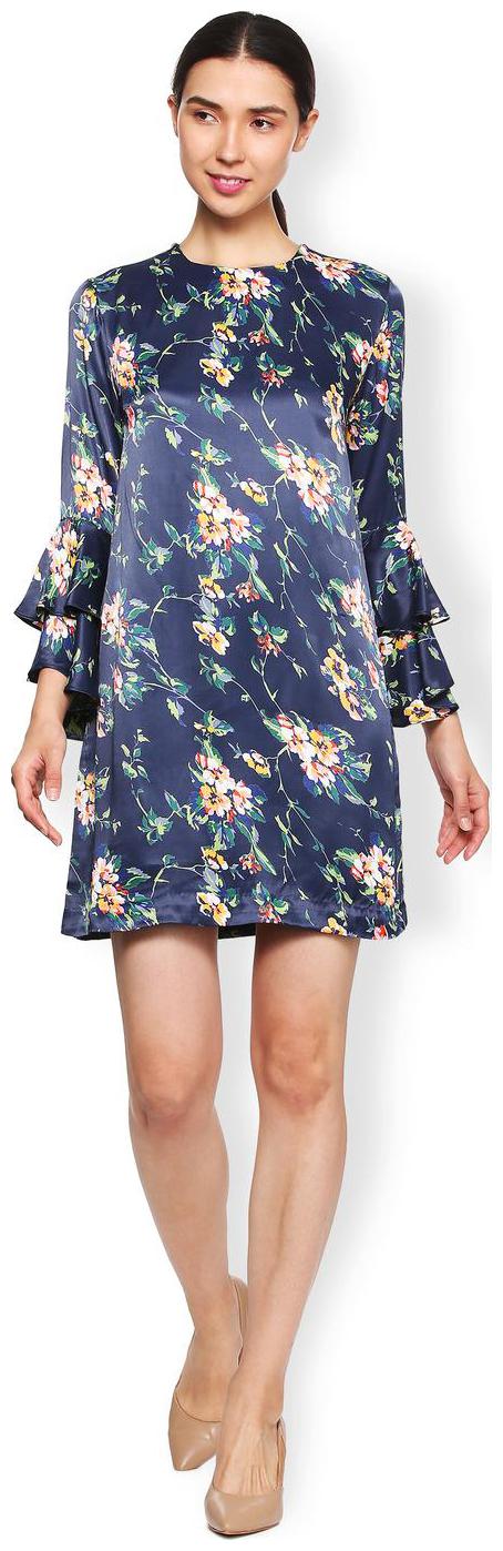 

Van Heusen Blue Printed Sheath dress
