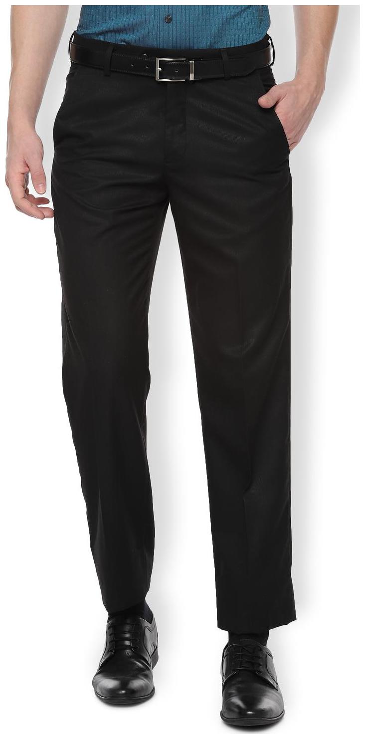 

Van Heusen Men Textured Regular Fit Formal Trouser - Black