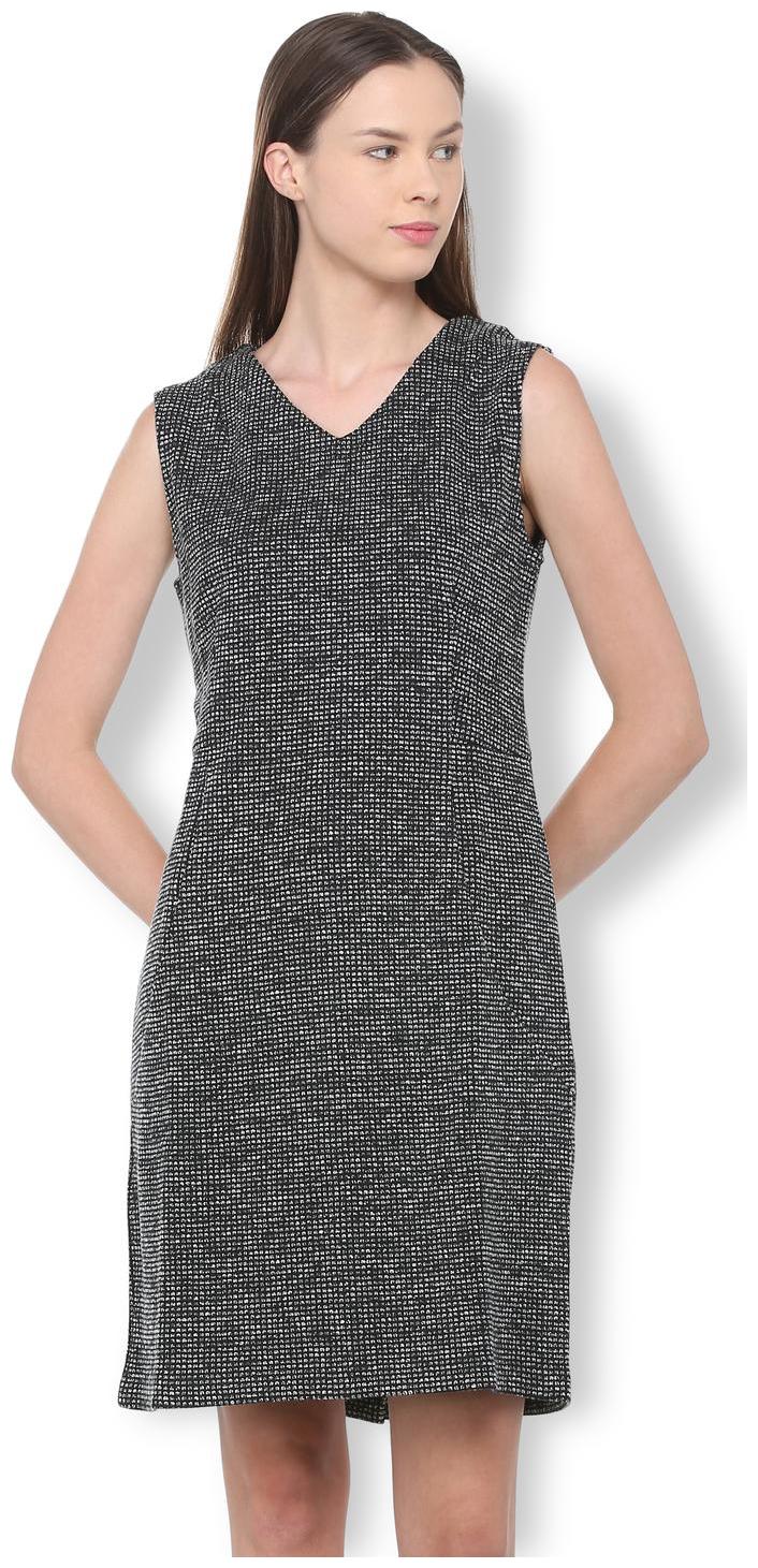 

Van Heusen Black Solid A-line dress