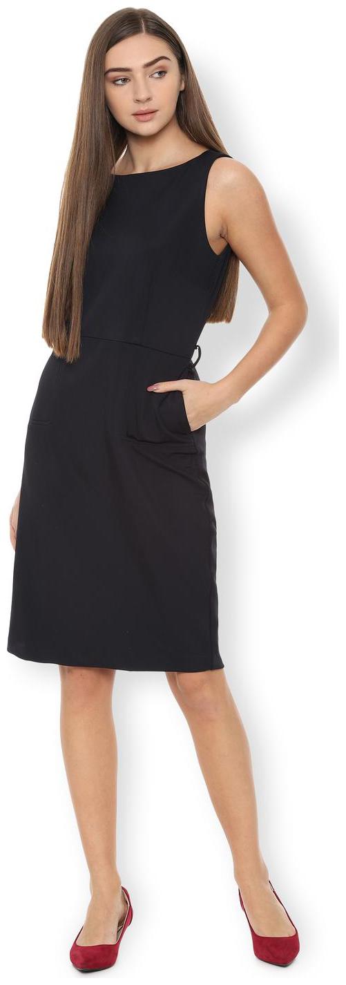 

Van Heusen Blue Solid Bodycon dress