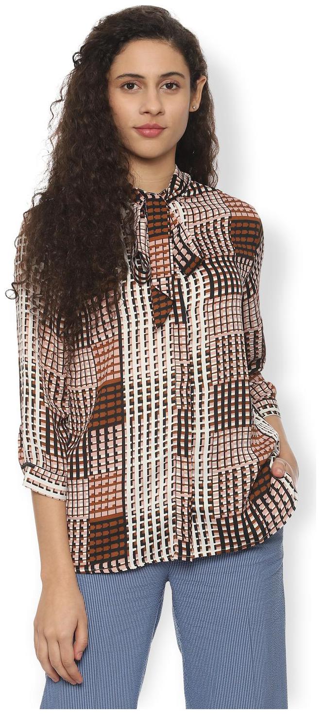 

Van Heusen Women Brown Printed Regular Fit Shirt