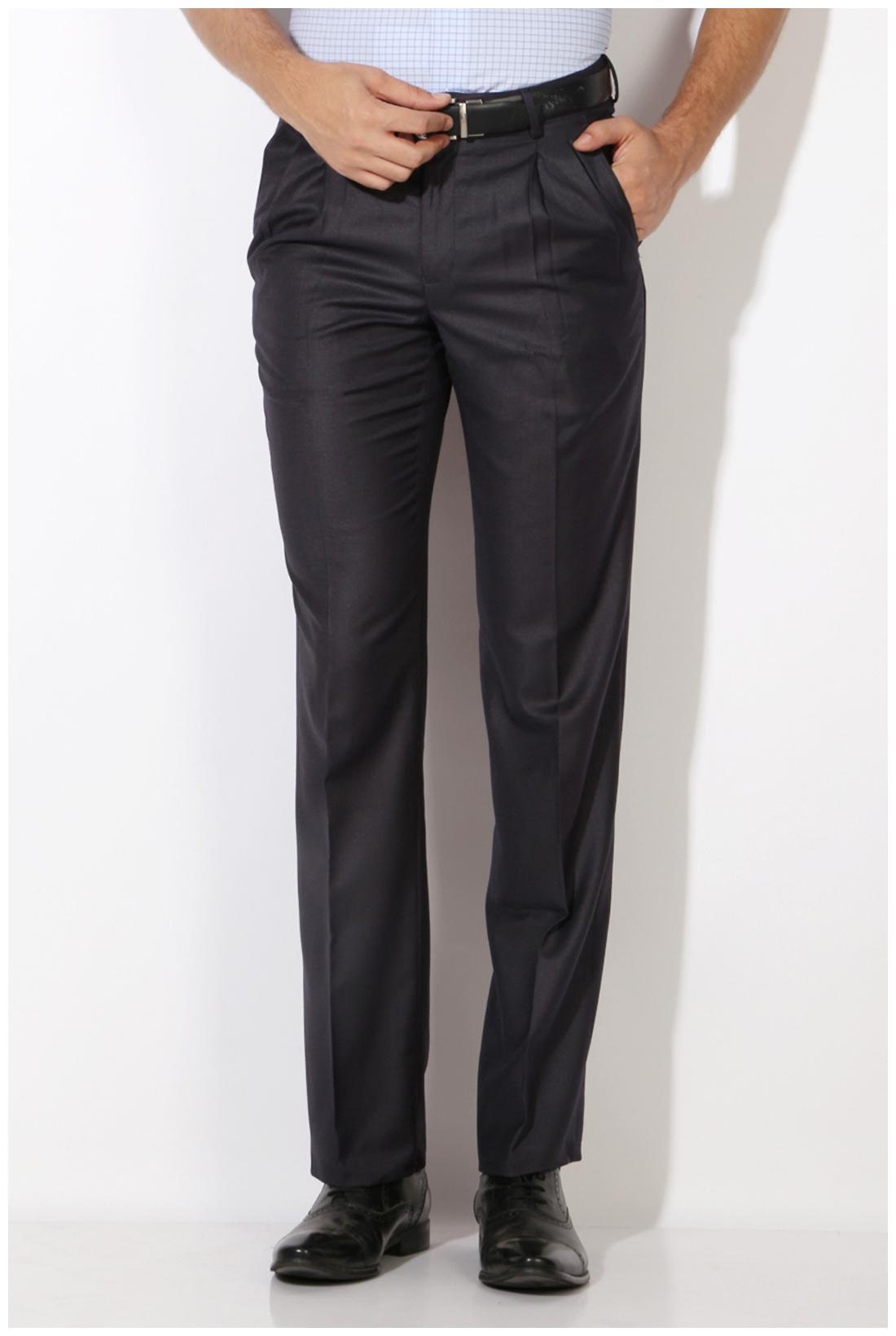 

Van Heusen Men Solid Slim Fit Formal Trouser - Black
