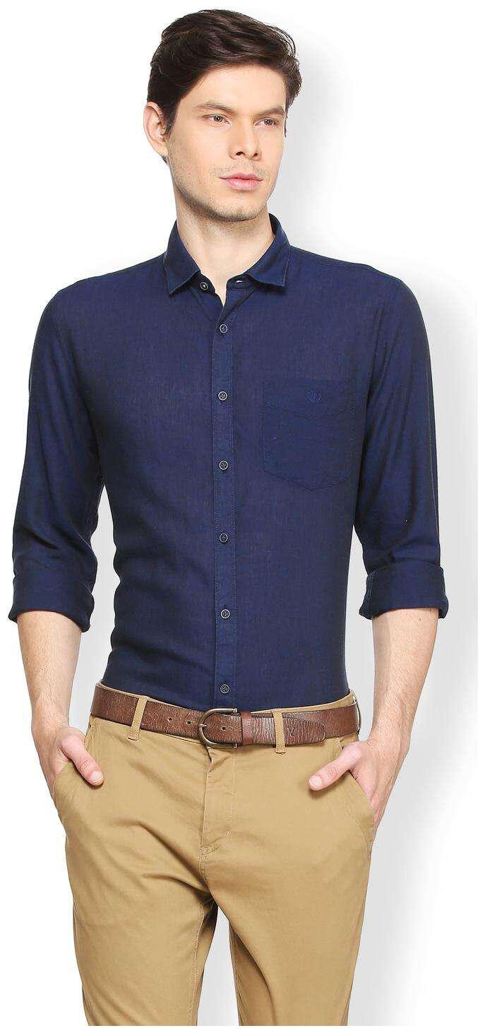 

Van Heusen Men Slim fit Formal Shirt - Blue