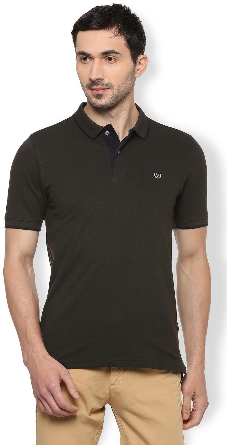 

Van Heusen Men Black Regular fit Cotton Polo collar T-Shirt - Pack Of 1