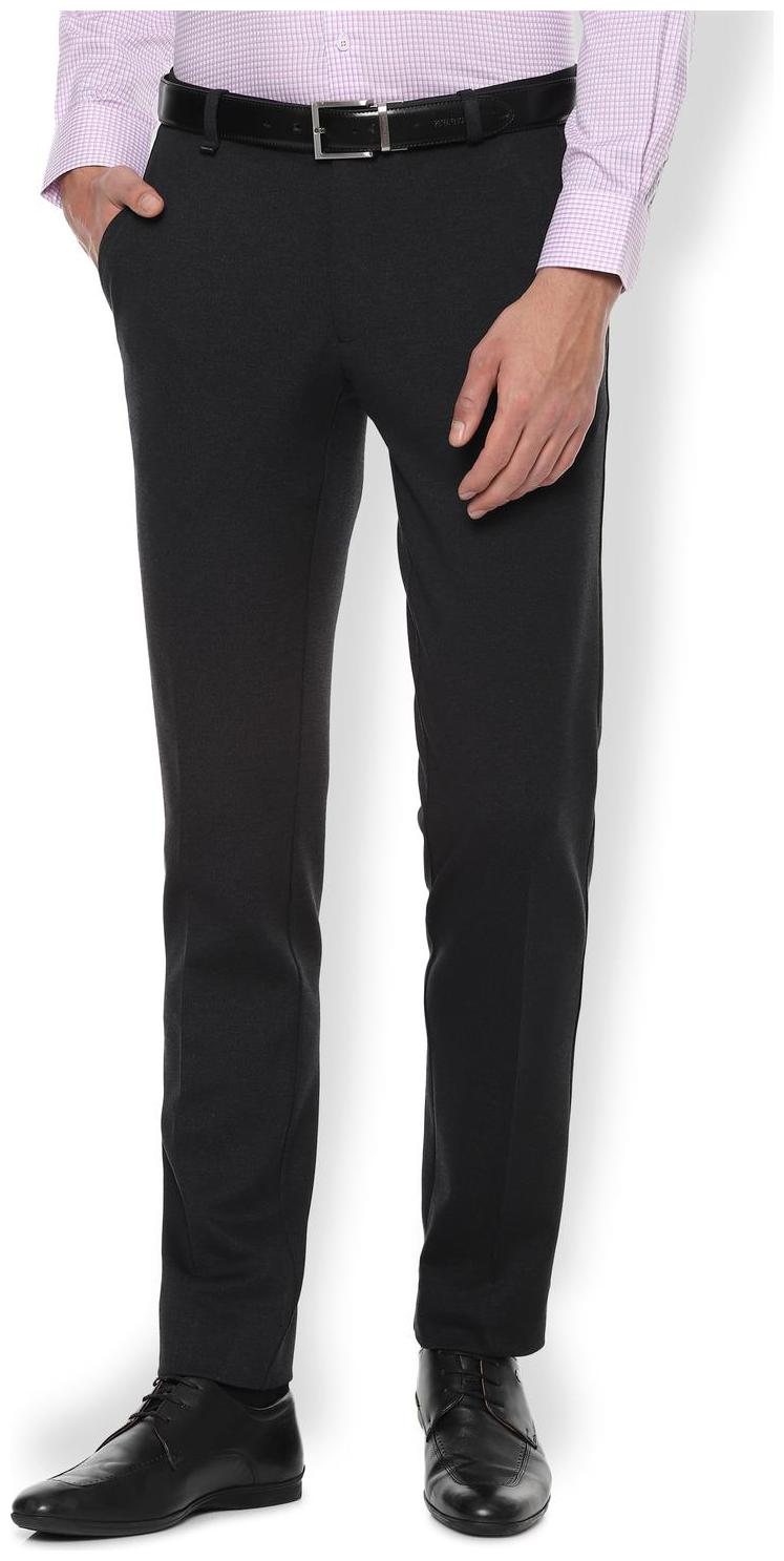 

Van Heusen Men Textured Slim Fit Formal Trouser - Black