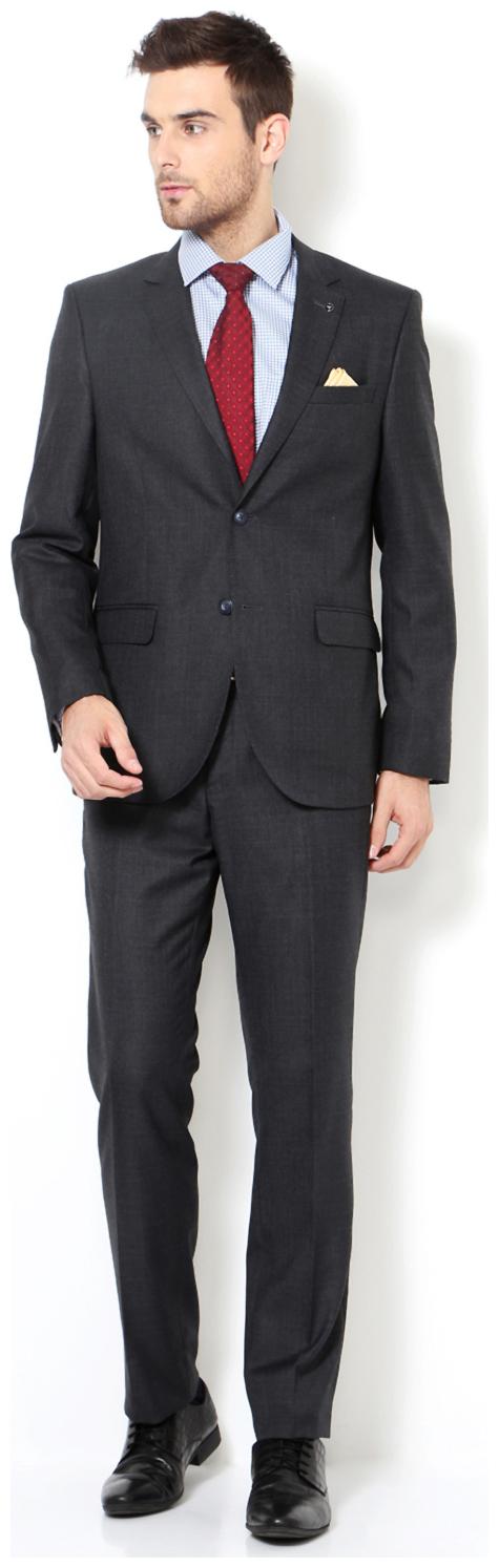 

Van Heusen Blended Slim Grey Two Piece Suit