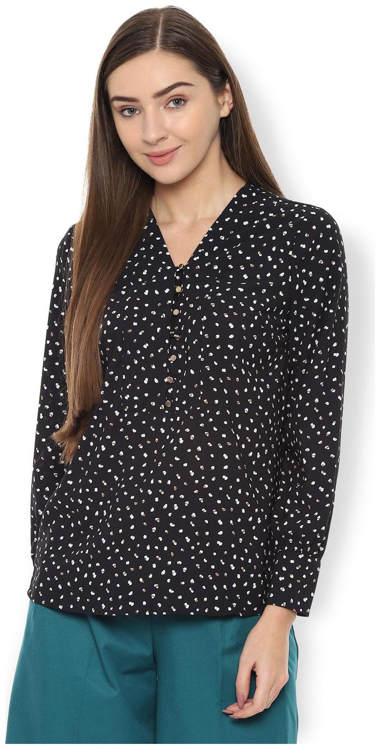 

Van Heusen Women Printed Regular top - Black