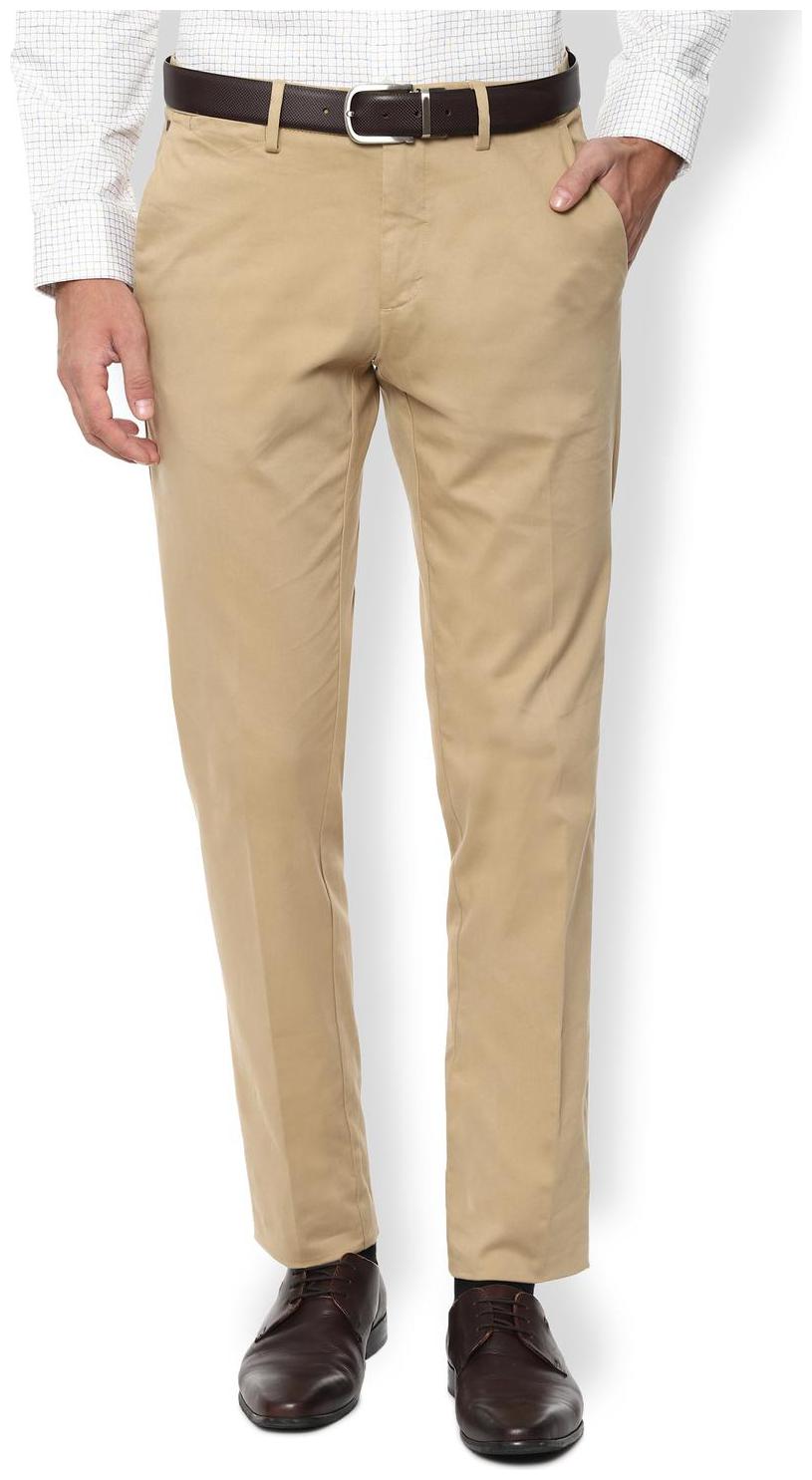 

Van Heusen Men Solid Slim Fit Formal Trouser - Beige