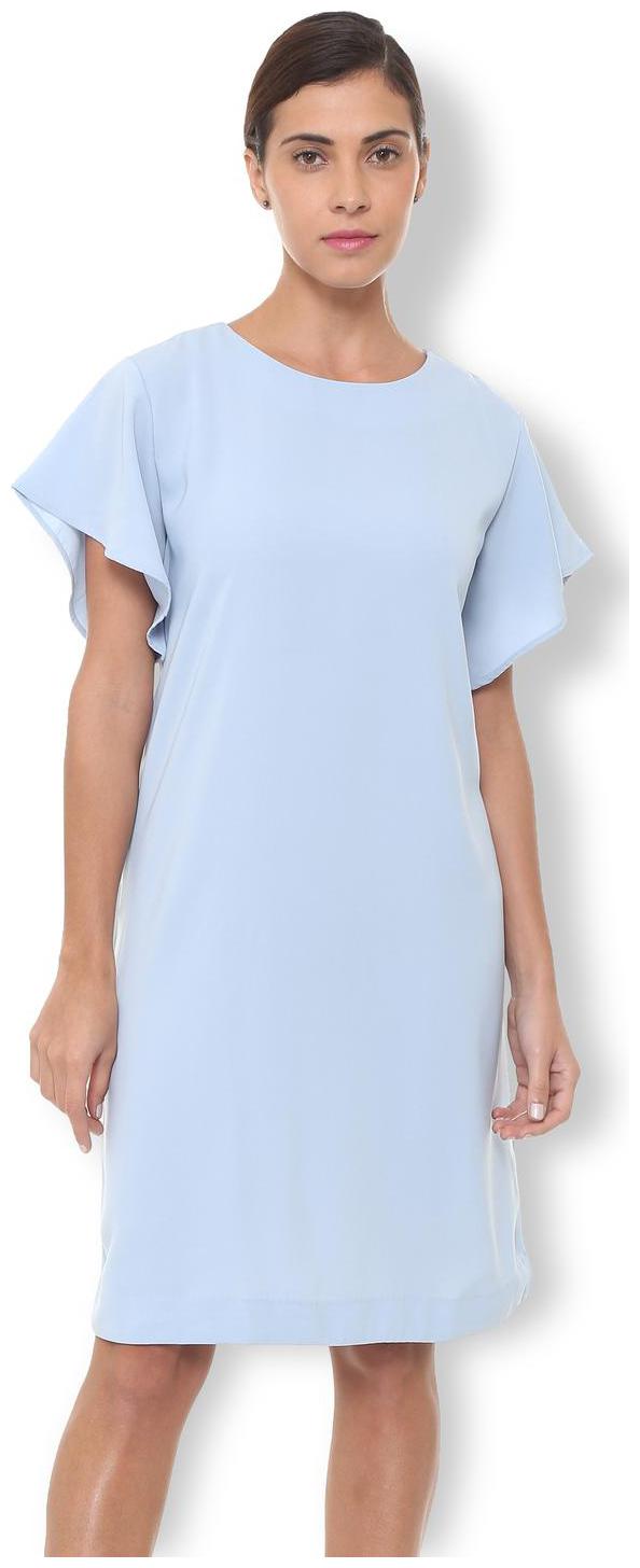 

Van Heusen Blue Solid A-line dress