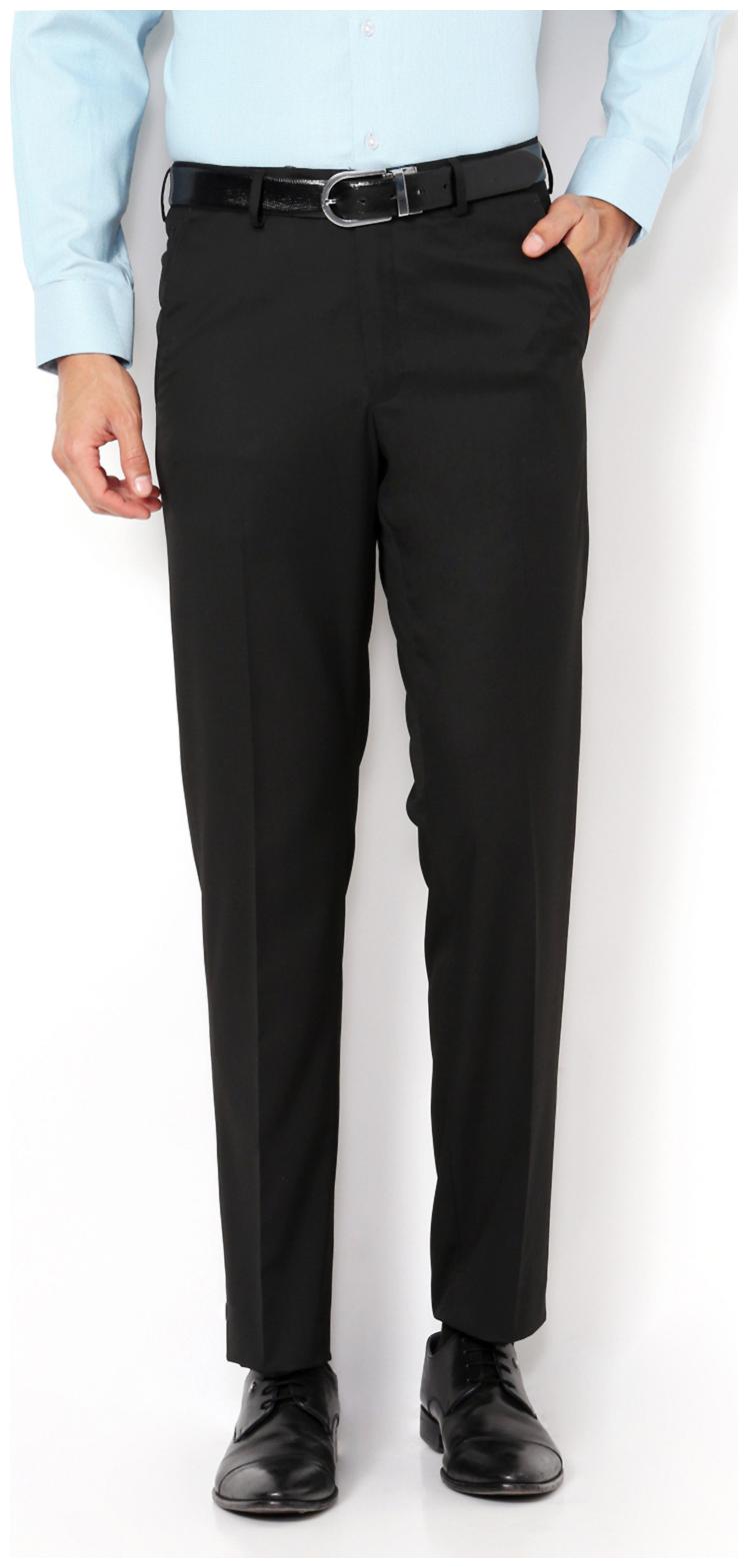 

Van Heusen Men Solid Regular Fit Formal Trouser - Black