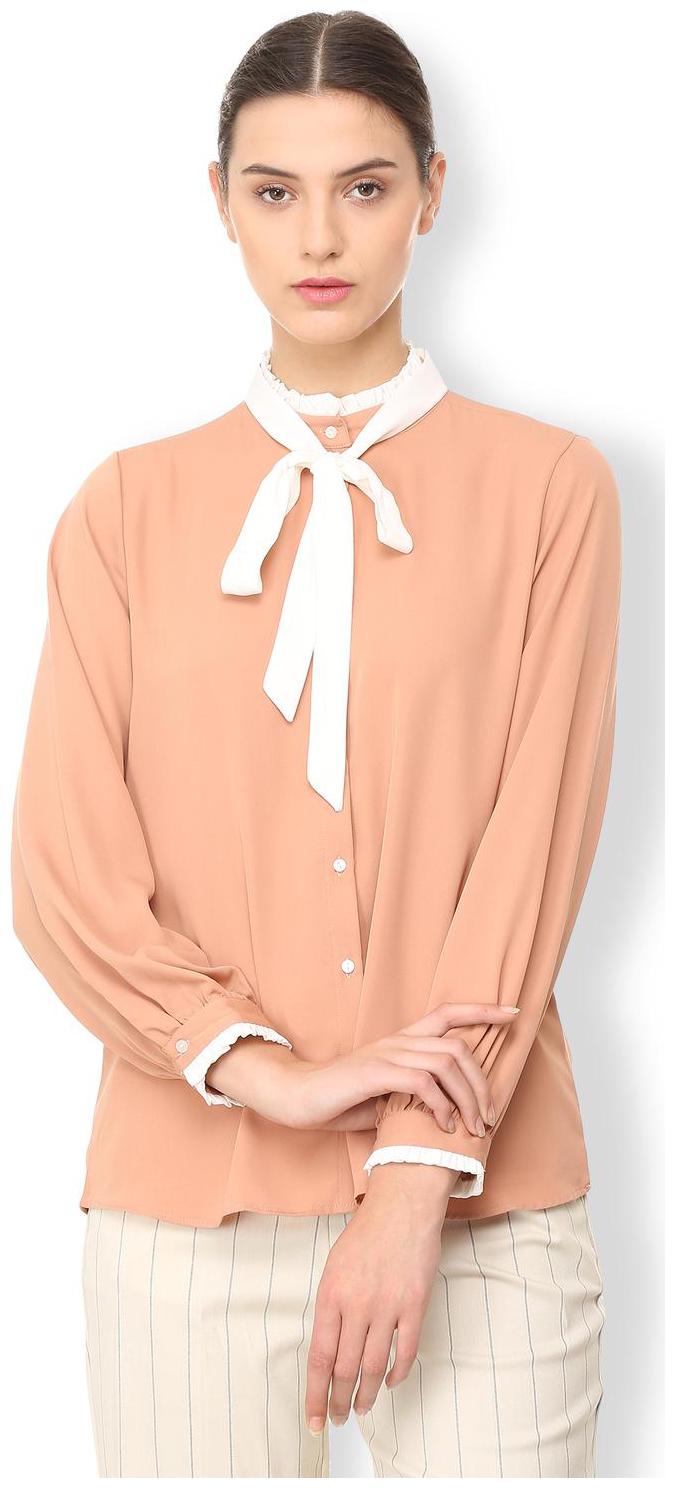 

Van Heusen Women Brown Solid Regular Fit Shirt
