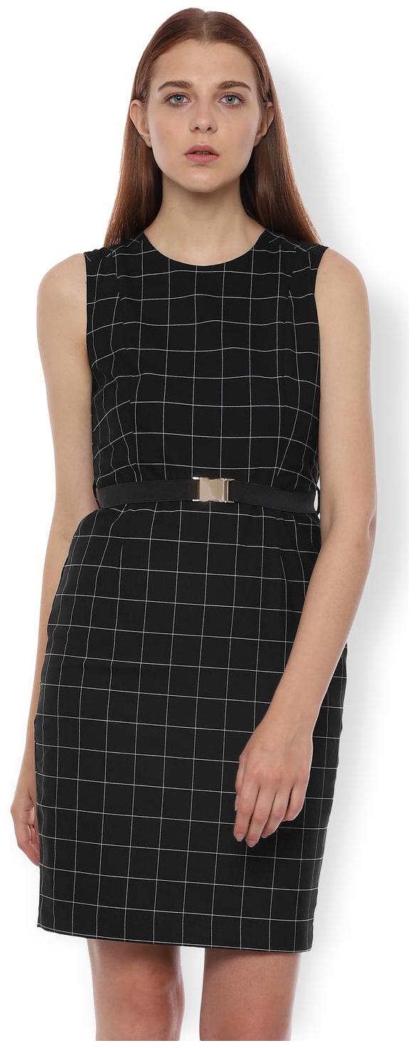 

Van Heusen Black Checked Bodycon dress
