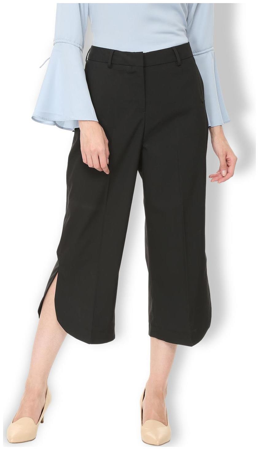 

Van Heusen Women Black Regular fit Regular trousers