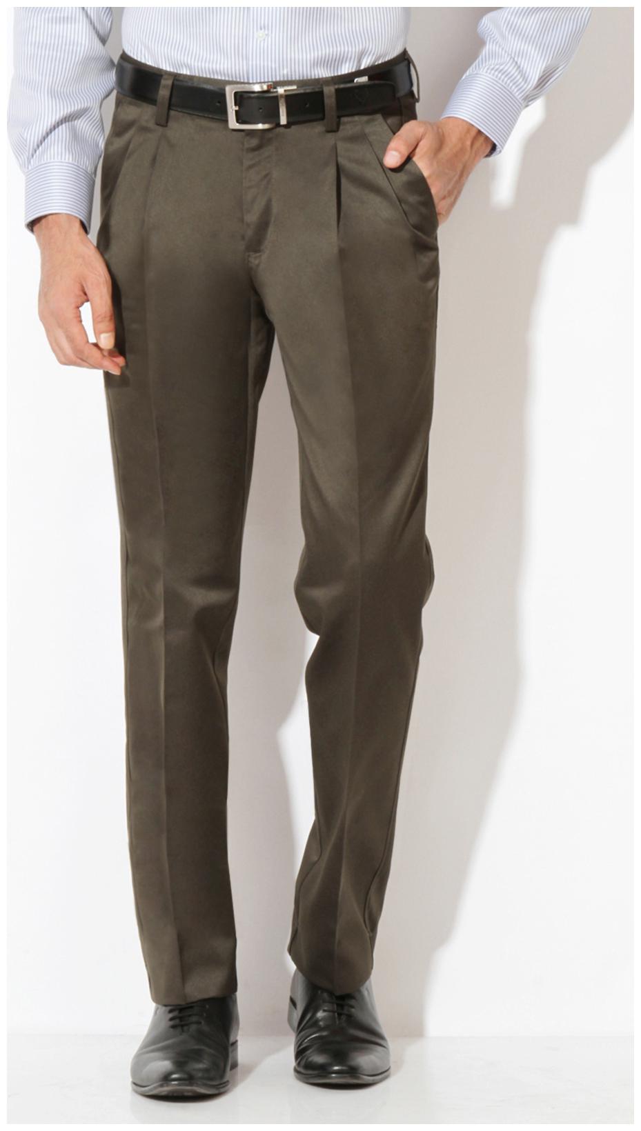 

Van Heusen Men Solid Regular Fit Formal Trouser - Brown