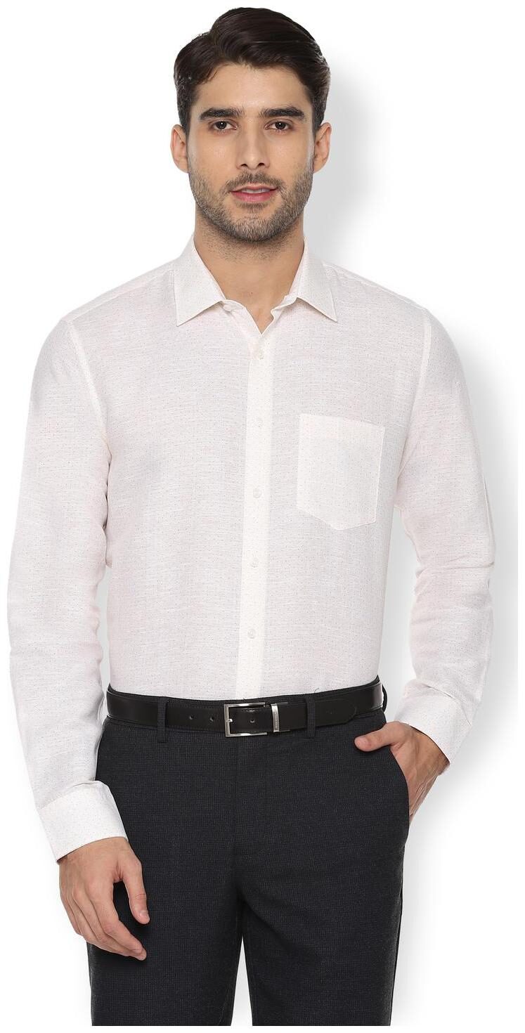 

Van Heusen Men Slim fit Formal Shirt - Cream