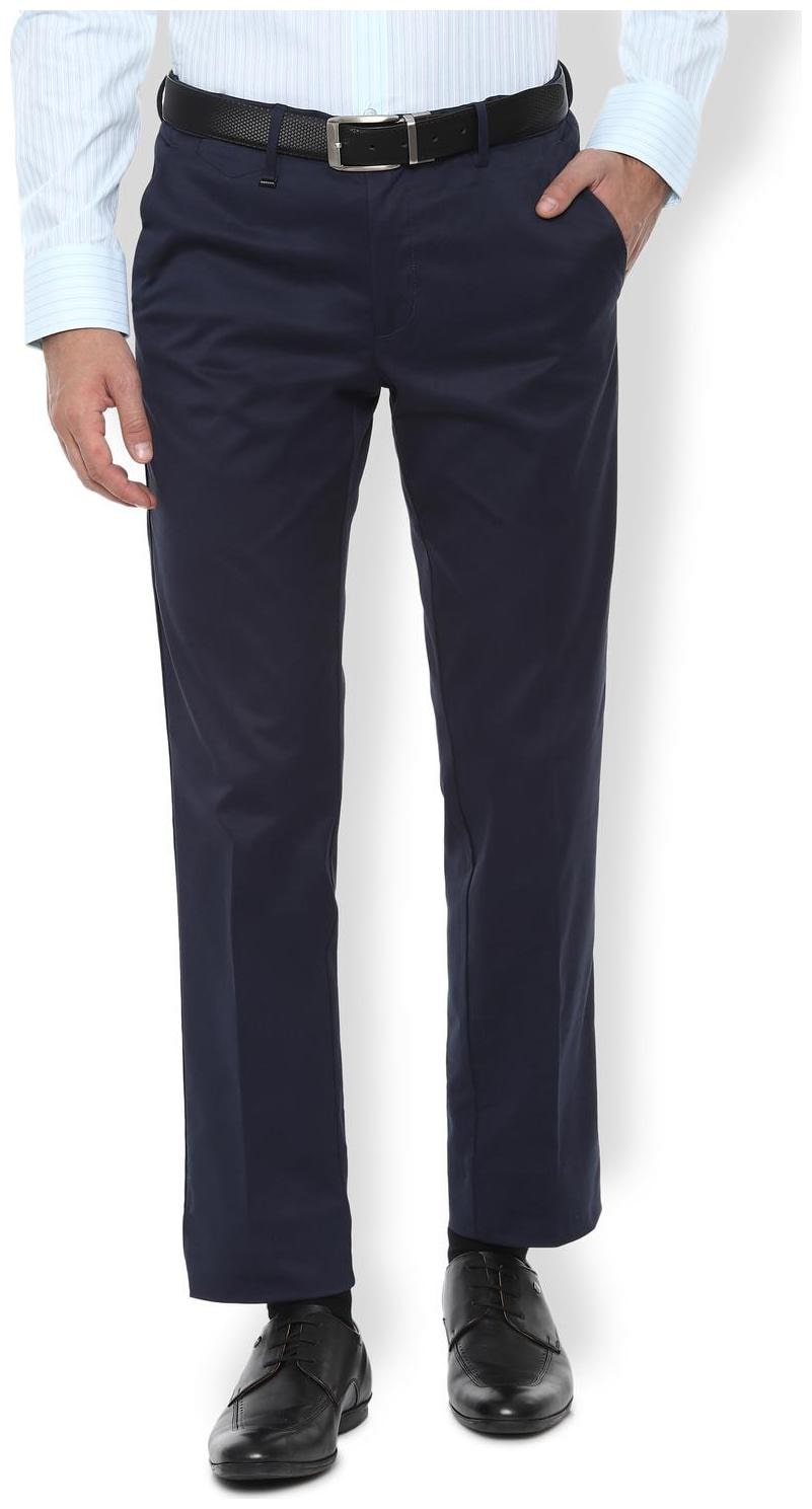 

Van Heusen Men Solid Slim Fit Formal Trouser - Blue