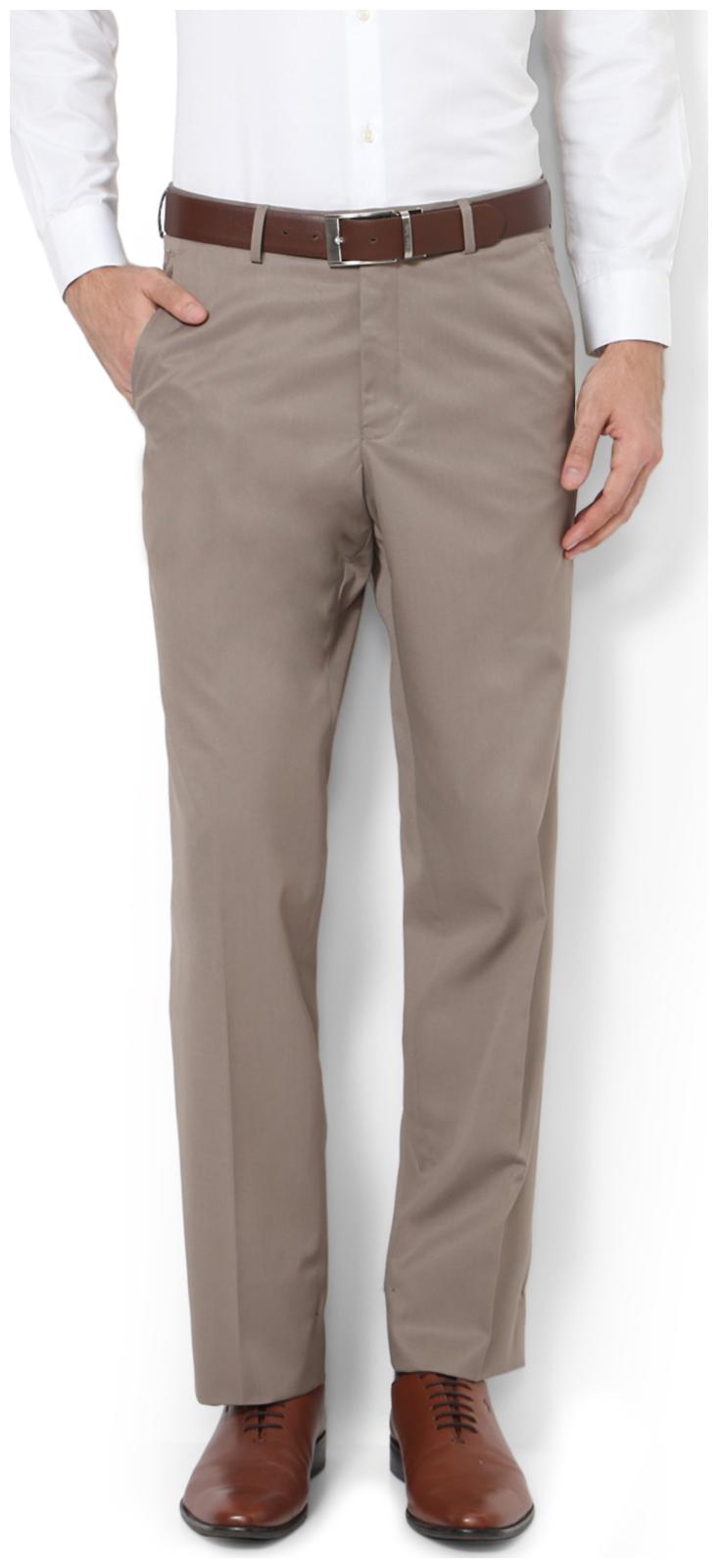 

Van Heusen Men Solid Regular Fit Formal Trouser - Brown